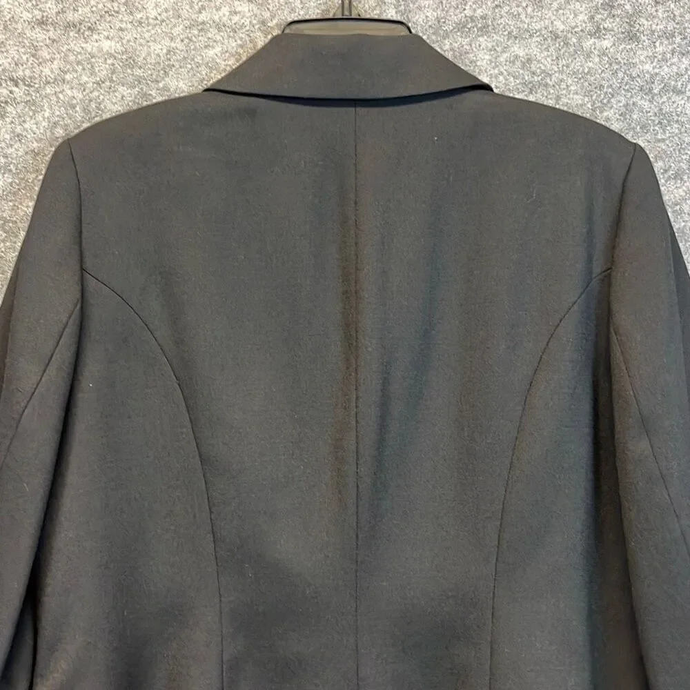 NWT PENDLETON Jacket Women's Size 16 Black Virgin Wool Double‎ Breasted Blazer